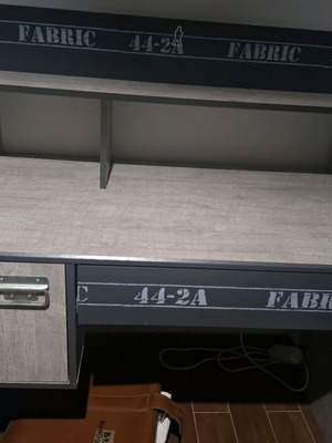 Work Desk like new with Shelf, Wooden Gray-Rustic