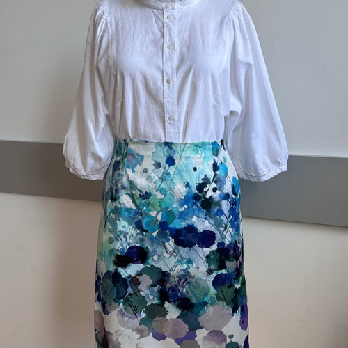 Dexter set colorful skirt and linen HM shirt like new