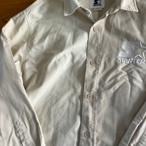 Pull & Bear x Starter men's beige shirt XL, 100% cotton