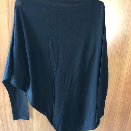 Benetton blouse new, black, asymmetric, size M