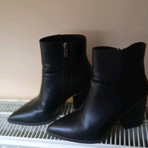 Ankle boots with a unique heel!!