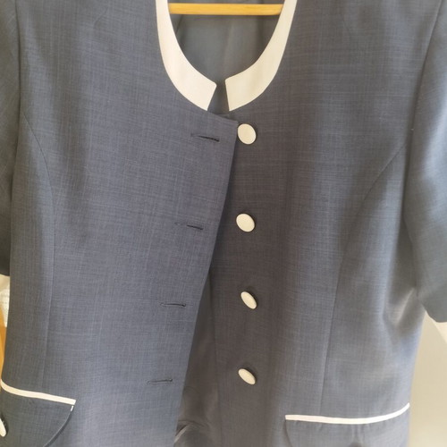 Vintage women's navy blue suit set size L like new
