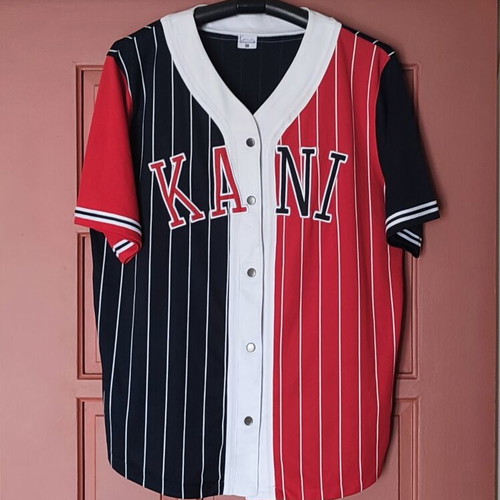 Karl Kani College Block Pinstripe Baseball Shirt XL like new