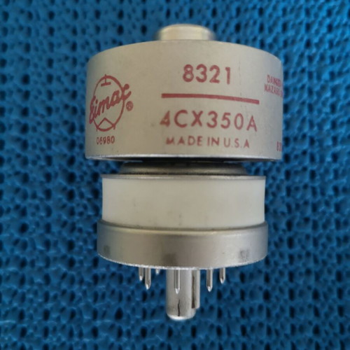 Eimac 4cx350A tubes with Johnson base and ceramic chimney, one new
