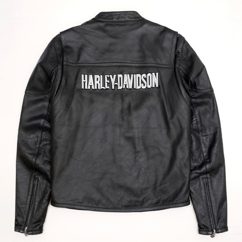 Harley Davidson men's original leather jacket XL-2XL like new, black