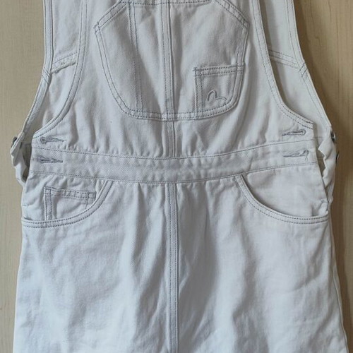 Evisu Donna white denim overall size M like new
