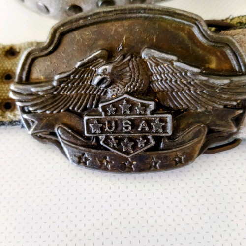 Belt used with large eagle buckle and studs, 4 cm x 1.25 m