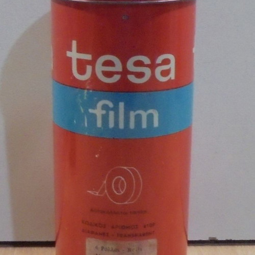 Tesa Film old promotional tin tape box used