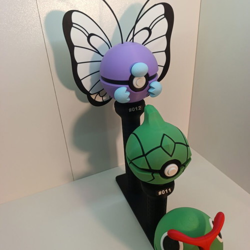 Pokémon Evolution Line Pokéball Clicker Set Caterpie Metapod Butterfree new