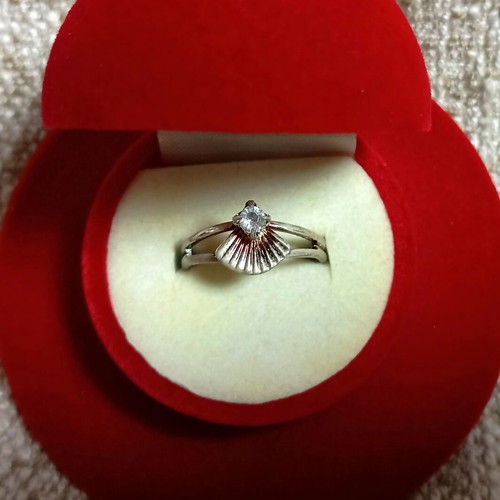 Children's vintage rings with zircon stones, pack of 4, new