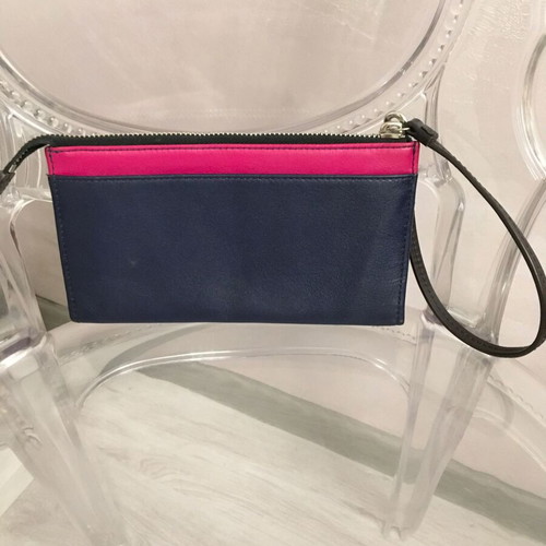 Coach Legacy Zippy Wallet clutch like new, colorblock leather