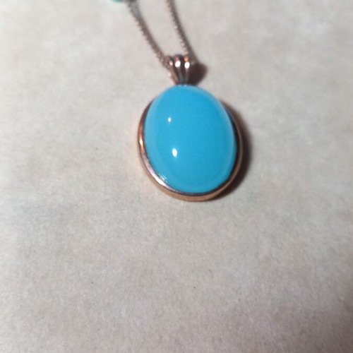 Oxette Long Silver Necklace 84cm with Amazonite Stones new