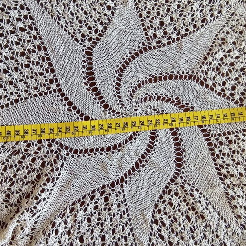 Handmade Crochet Round Doily 49 cm Vintage Lace