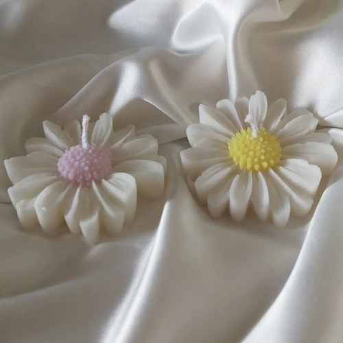 Daisy candle new with plant wax and bubblegum scent