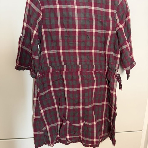 Checked shirt size M with back cords like new, multicolor