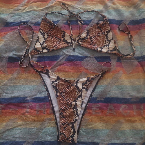 Women's bikini swimsuit large brown like new