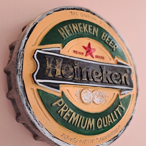Heineken wall decoration new, resin, 30 cm diameter