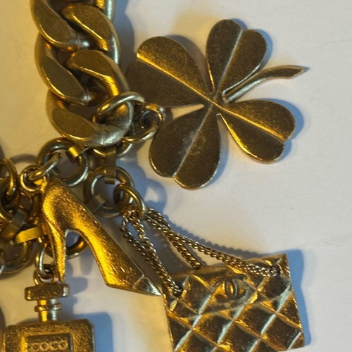 Chanel vintage gold chain belt used, size 90