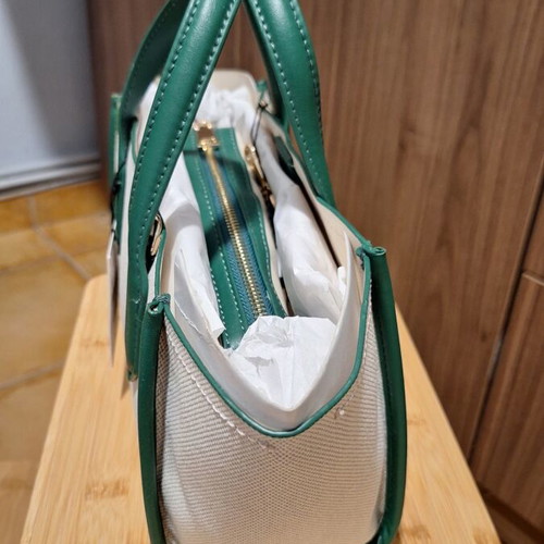 Zara New Mini Shopper Bag Shoulder Canvas and Leather