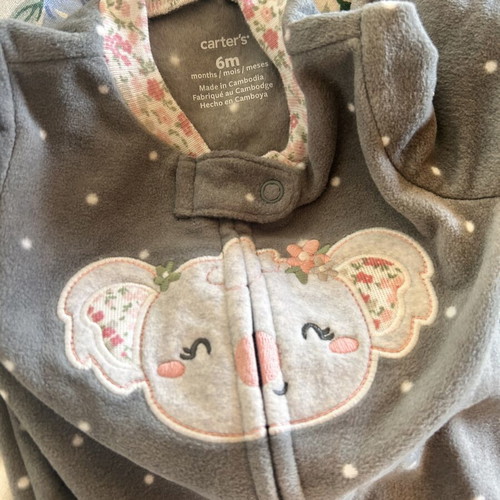 Carter’s Baby Girl Pajamas and Jacket 6 Months like new