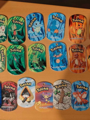 Pokemon metal tags 2006 σαν καινούργιο, μεταλλικές τάπες