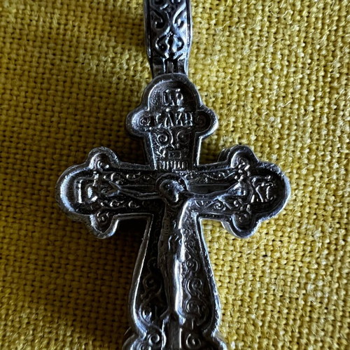 Handmade silver reliquary cross 925 new