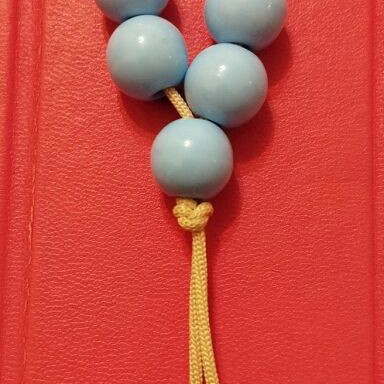 Decorative worry beads blue with an eye