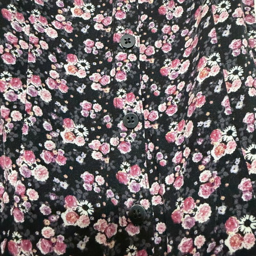 Floral dress H&M size 36 like new, black with pink print