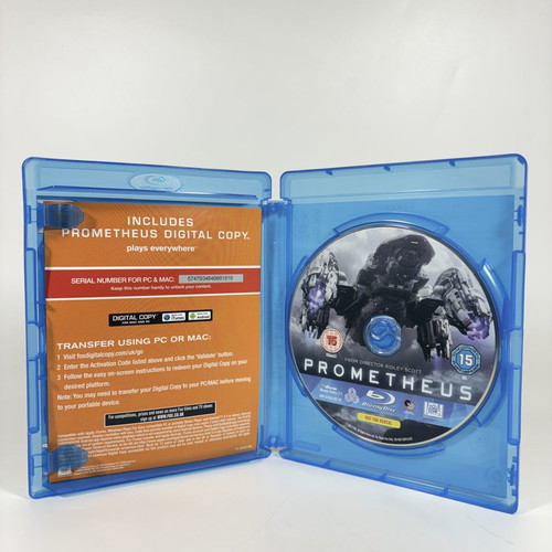 Prometheus Blu-ray like new with English subtitles and slipcase