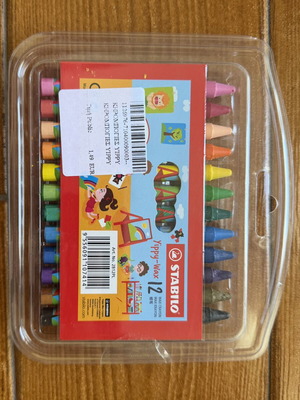 Stabilo Yippy-Wax 12-piece wax crayon set