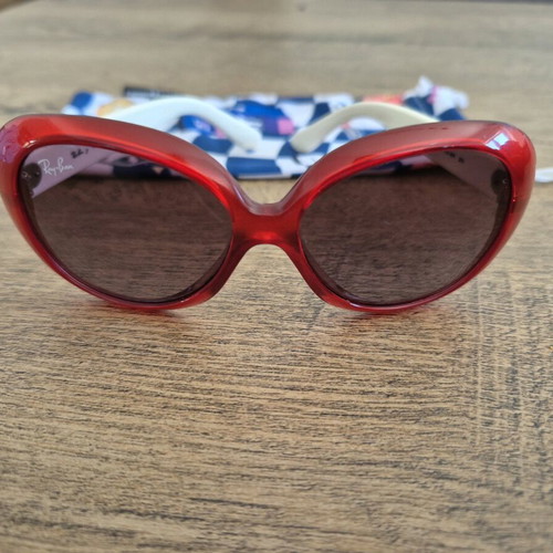 Rayban Junior RJ9043S sunglasses like new, white and red