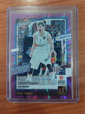 Panini Donruss Euroleague Luka Doncic Highlights purple laser card like new 2023-24