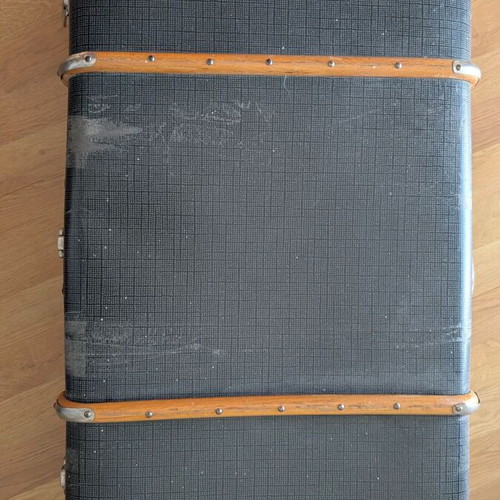 Vintage trunk suitcase 1950-1960 refurbished, large size