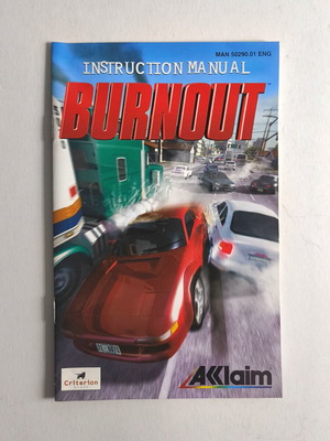 Burnout PS2 instruction manual used, English edition
