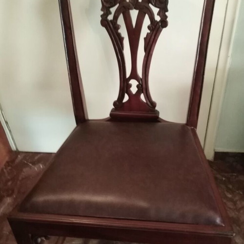 Αγγλική αντίκα καρέκλα γραφείου σαν καινούργιο, χειροποίητο μασίφ καρυδιά