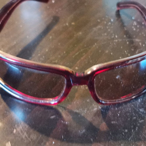 Ralph 7540/S sunglasses used, vintage Y2K dark ruby