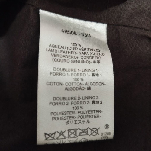 Caroll leather jacket used, lamb leather, size 44, brown