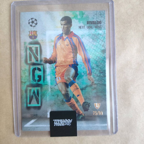 Topps Total Football Rivaldo/99 Barcelona card new with number 99