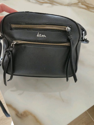 KEM crossbody bag black used with wear