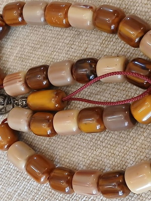 Komboloi old mastic with silver elements used