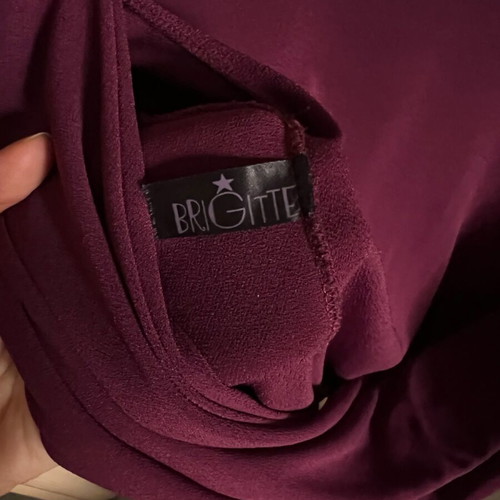 Brigitte women's long-sleeve blouse like new, purple, one size