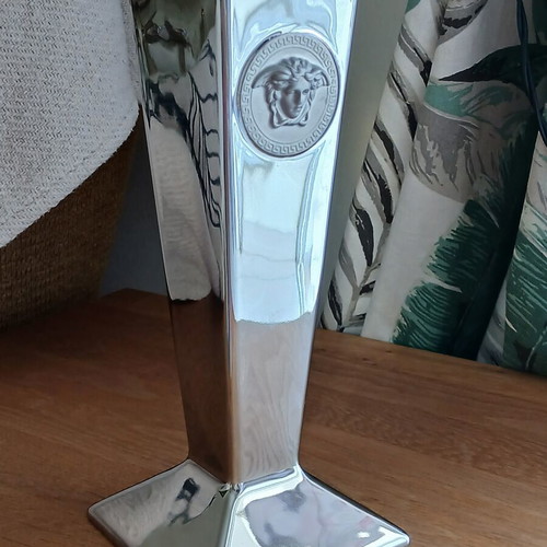 Rosenthal porcelain candle holder from Versace Platinum Medusa collection