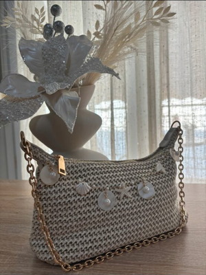 Summer bag handmade shoulder beige