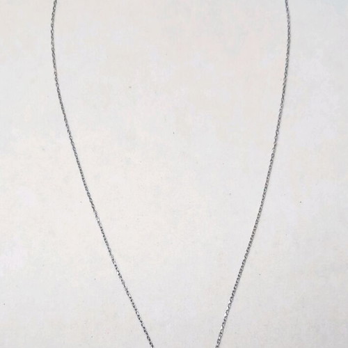 Silver necklace 925° with black zirconia, 42cm length, new