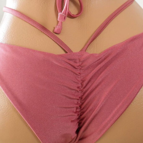 Wine red bikini swimsuit new with precious stones, size S