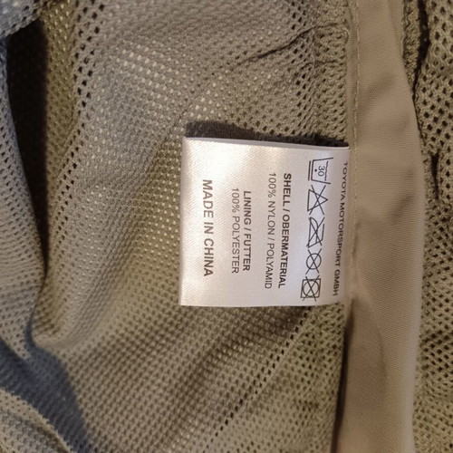 Panasonic Toyota Motorsport waterproof jacket size L