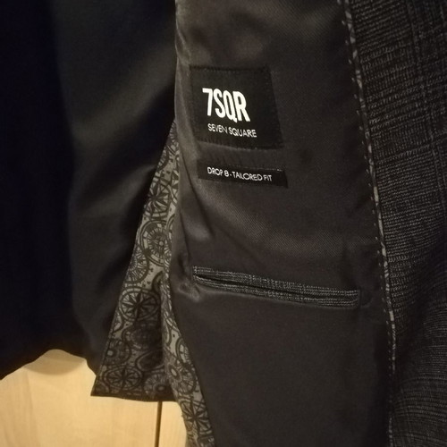 Jack and Jones and 7SQR jackets size 50 like new, black and grey checkered