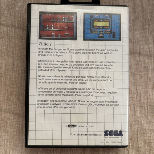 Zillion SEGA Master System παιχνίδι πλήρες