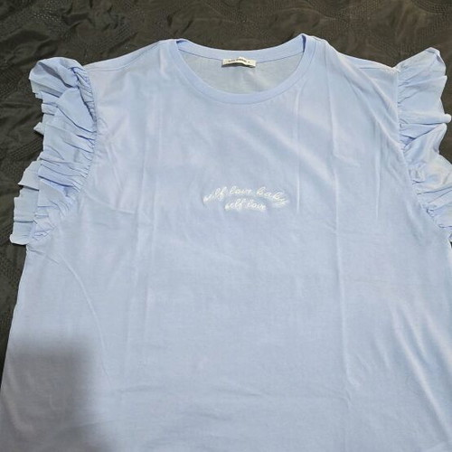 Pink Woman mako blouse turquoise size L