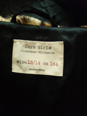 Leopard coat used, size S